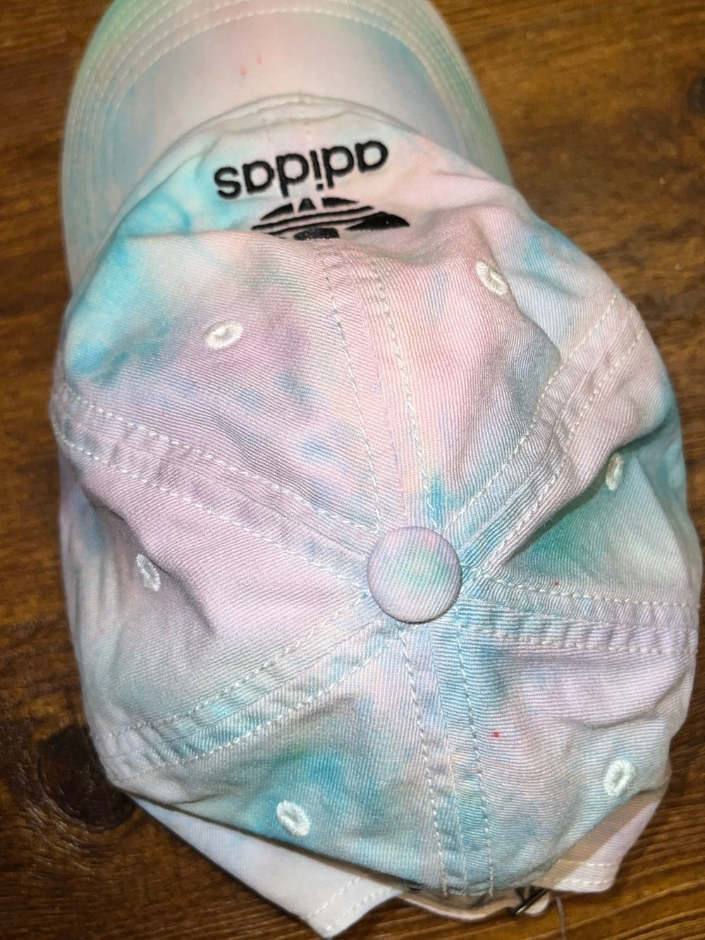 Adidas Pastel Tie-Dye Adjustable Sporty Hat Pink, Blue, Green One Size - Picture 5 of 9